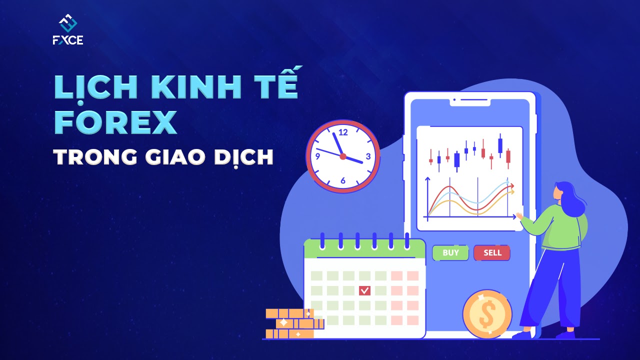 Hình ảnh minh họa lịch kinh tế Forex với các sự kiện quan trọng được đánh dấu