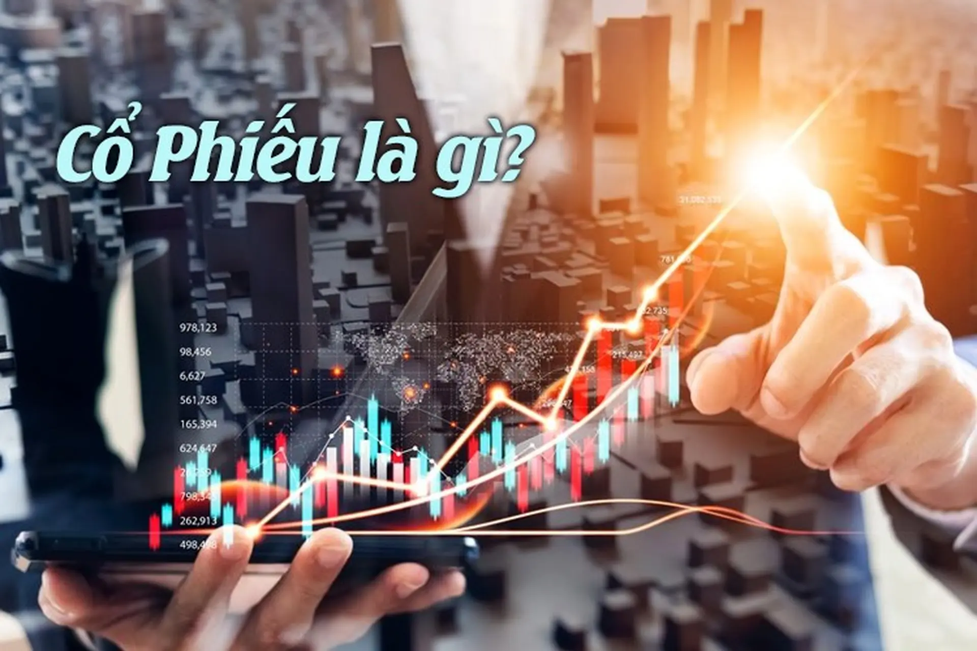Người mới bắt đầu đang tìm hiểu về đầu tư cổ phiếu trên điện thoại